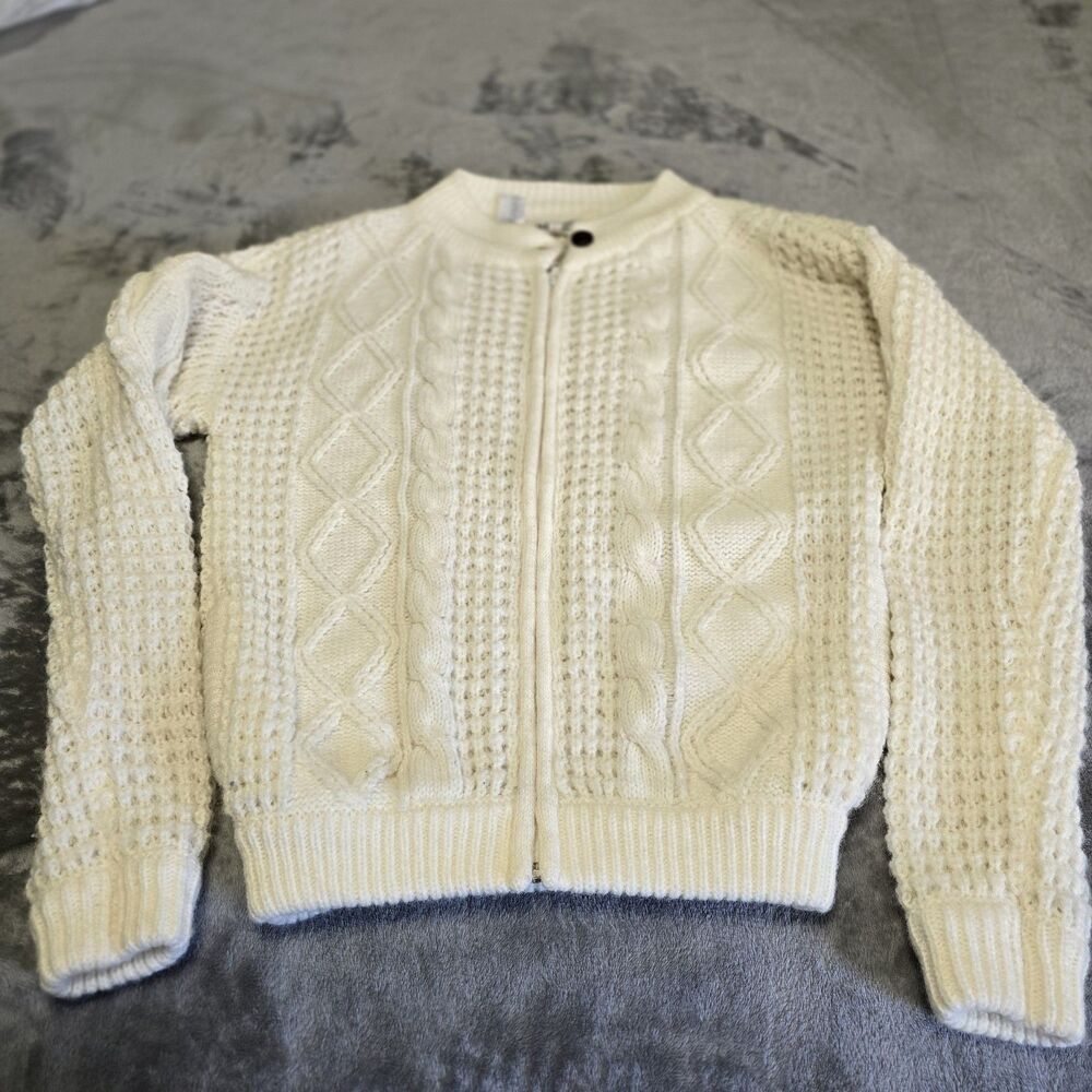 Albee Cable Knit Zipper Sweater Size M